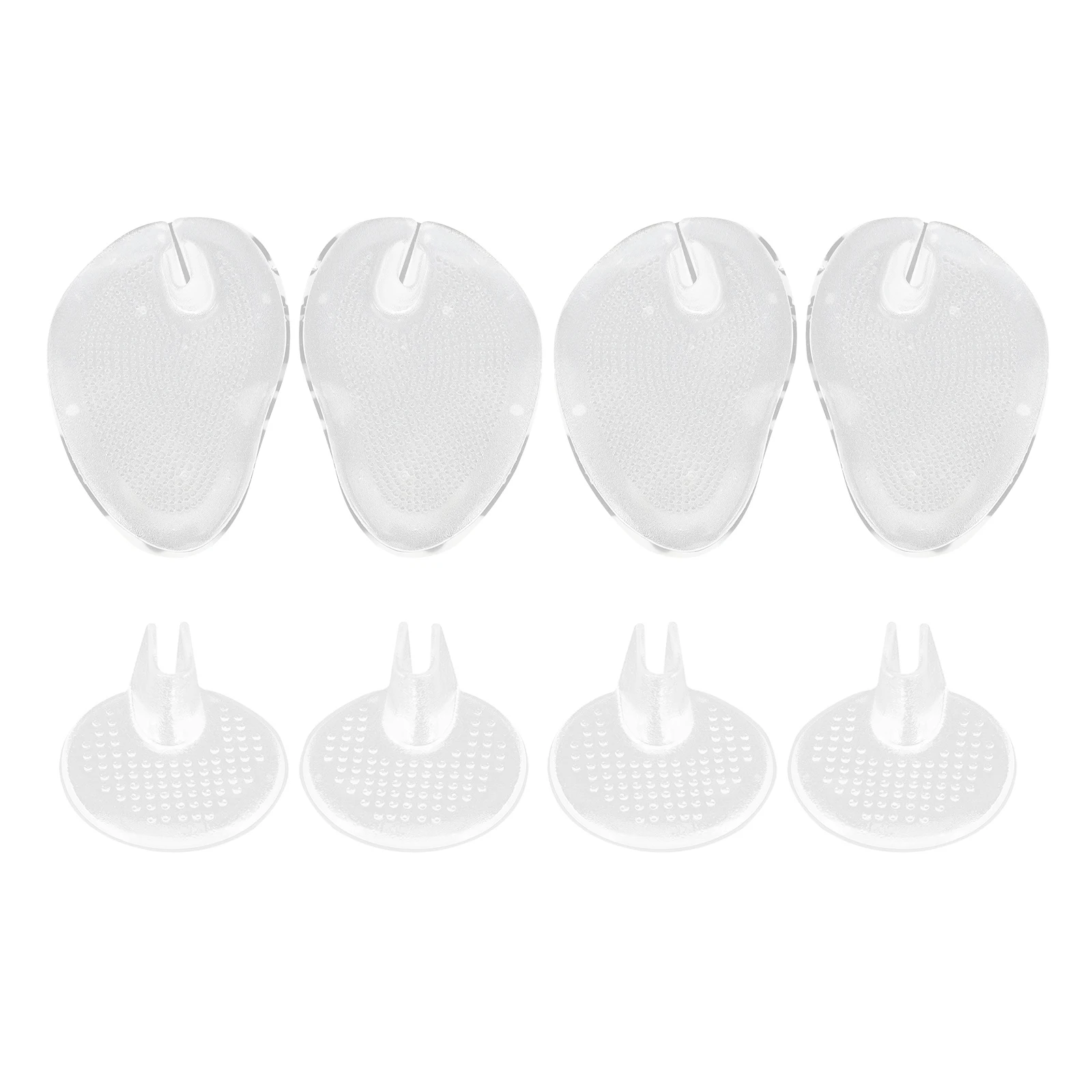 

Silicone Protectors 4 Pairs Anti Wear Foot Mat Thong Sandal Cushions Inserts Forefoot Pad High Heel Non Slip Toe Guards For