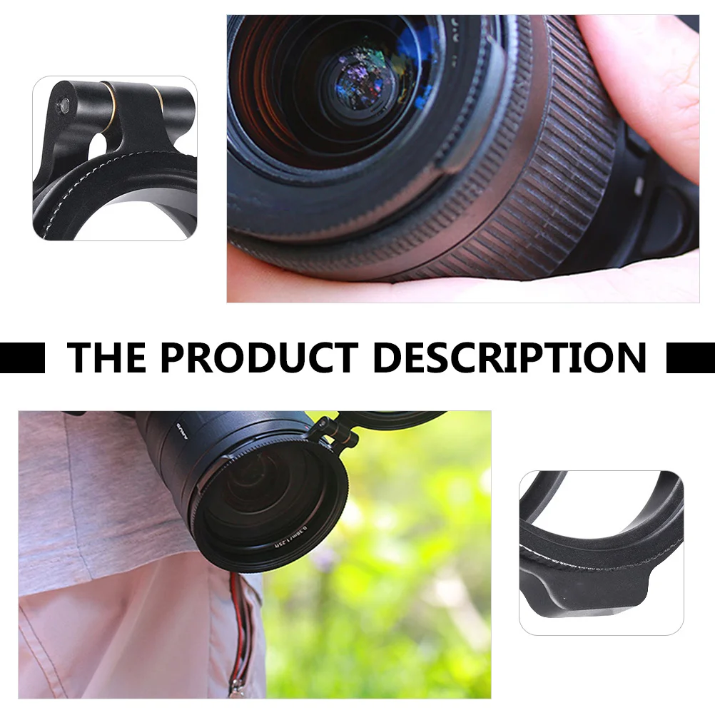 

58Mm Nd Filter Quick Release Bracket Lens Adapter Ring Premium Aluminium Alloy Rotatable Filter Mount Clip Stand No Light