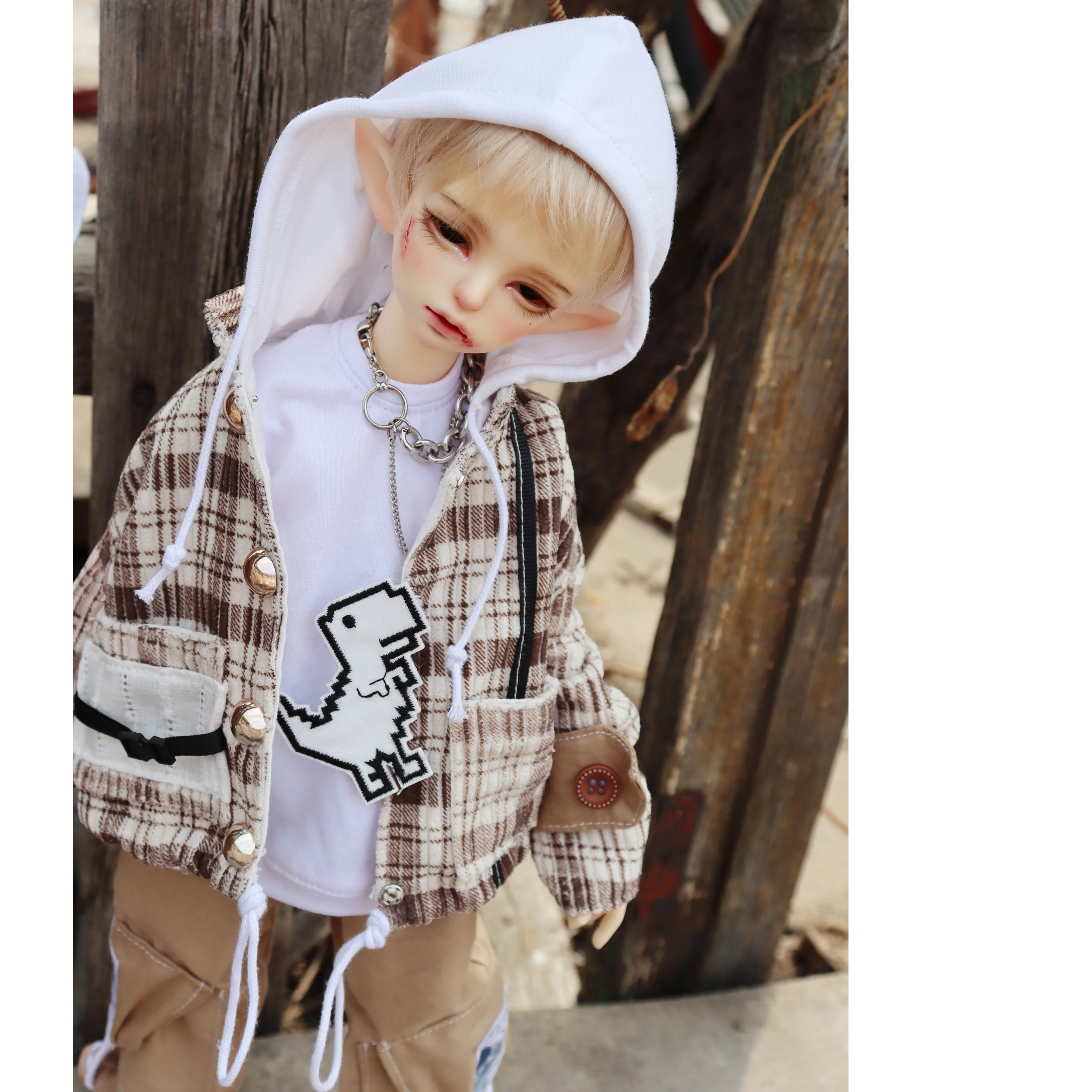 BJD doll clothes set suitable for 1/4 1/6 size bjd boy clothes cute cartoon suit  jacket 1/4 1/6 doll accessories (five points）
