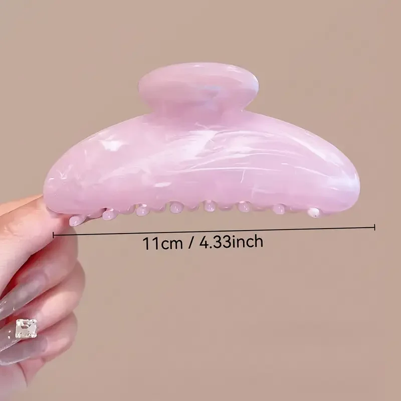 1pc Elegant High end Multi color Mermaid Hime Color Illusion Marble Pattern Half circle Hair Claw Hair Grab