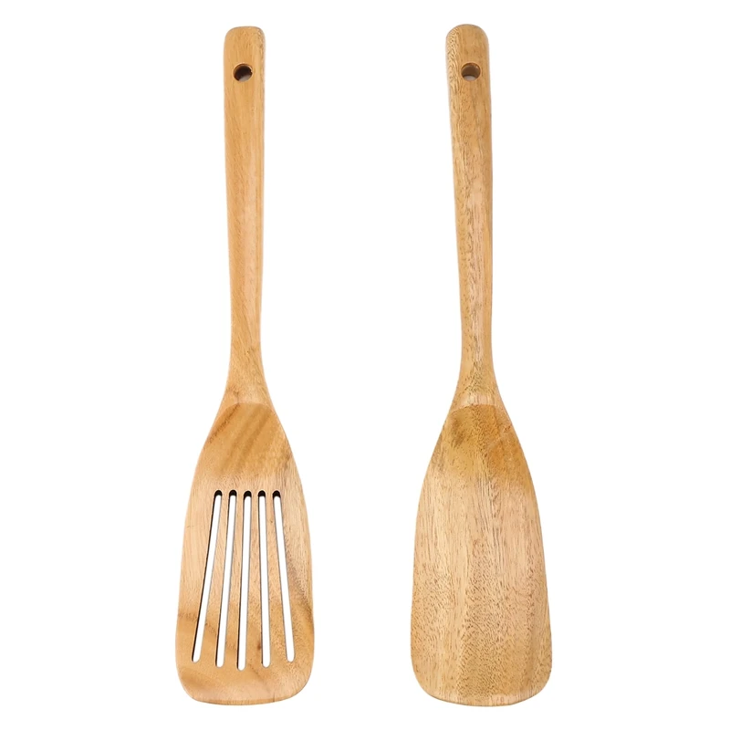 أواني الطبخ أواني المطبخ الخشبية أواني الطبخ، 2 قطعة ملاعق خشبية وملعقة للطهي، أنيق،