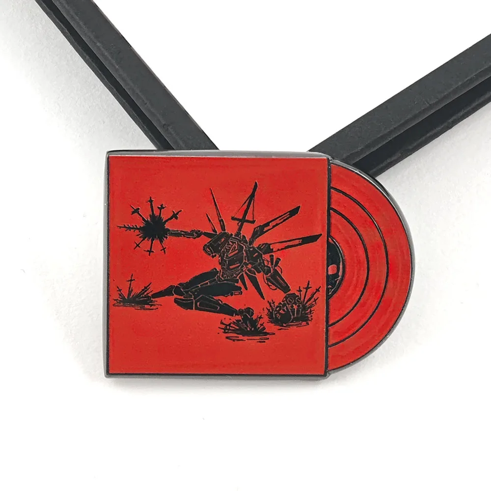 U-ULTRAKILL-Game Emaille-Pin V1 Roboter Schallplatten-Brosche Original Soundtrack OST Rote Hülle Metall-Abzeichen Retro FPS Gaming Geschenk – Detail 8