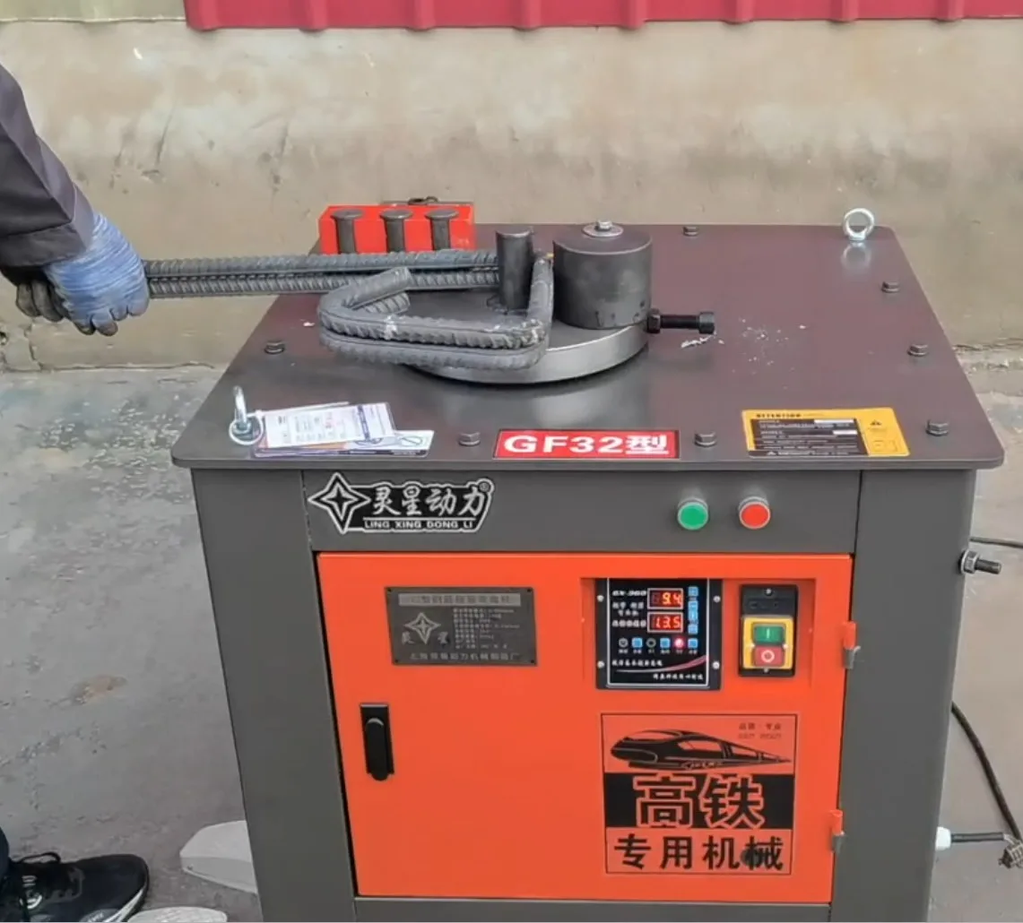 1 Year Warranty GF 32 Portable Stirrup Steel Bar Rod Bender Diameter 25-32mm CNC Steel Bar Hoop Rebar Bending Machinery