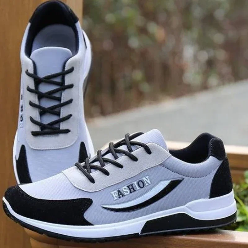 Sports Shoes for Men Lace Up Breathable Men Running Shoes Trendy Non-slip Training Shoes Thick Bottom Tenis Men Casual Sneakers