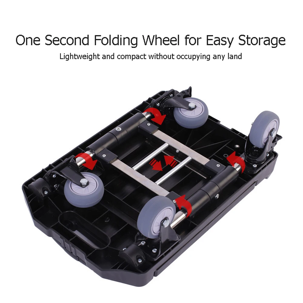 200kg Extended Version Retractable Delivery Trolley Cart Hand Truck with Bungee Cord Portable Folding Cart with Wheels Shopping