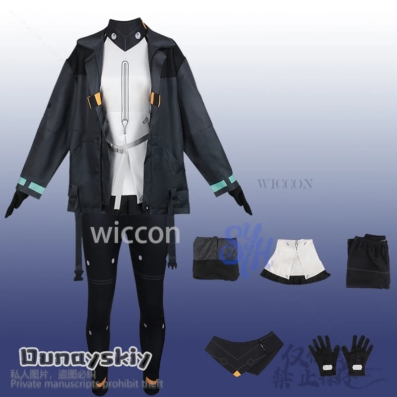 نوير تأثيري Synduality أنيمي زي فاسق معطف أسود السراويل Y2K الفتيات موضة هالوين عيد الميلاد كرنفال حفلة كوس تمويه #2