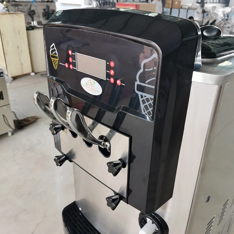 Hot selling small tabletop three flavor soft ice cream machine soft serve ice cream making machine