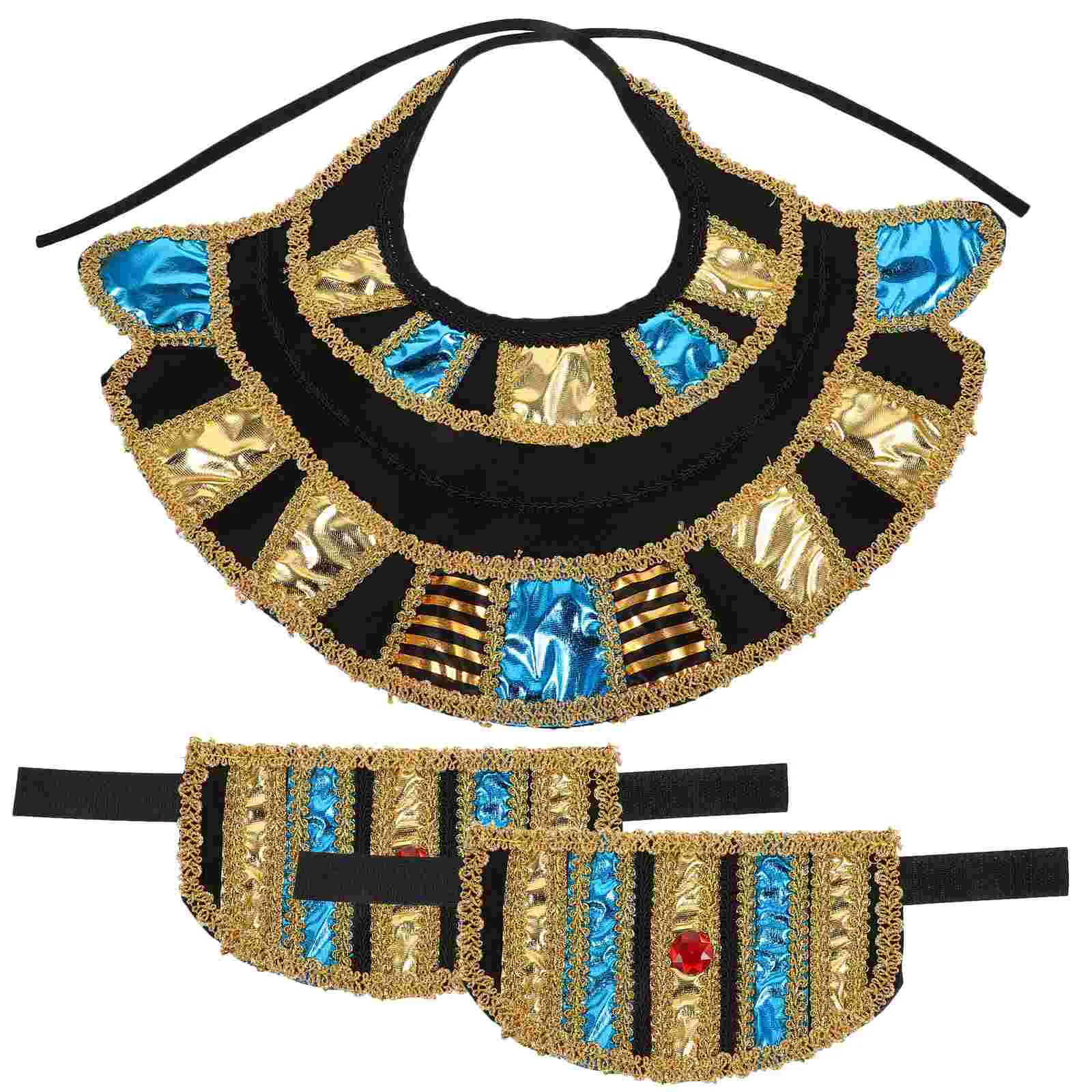 Acessórios de roupas egípcias ouro mini saia vestuário halloween prop pulseira cosplay cinto