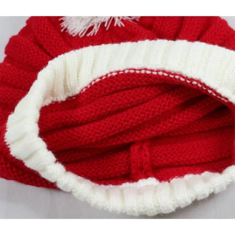 

P9FE Crochet Santa Hat для рождественской вечеринки собирает сезонные праздничные реквизиты Santa Caps Festival