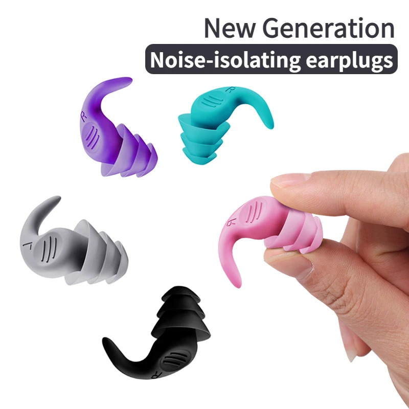 New Noise Canceling Ear Plug Loops Earplugs Swimming Earplugs  Silicone Reduction Earplugs for Sleep Anti-noise Loop Earplugs