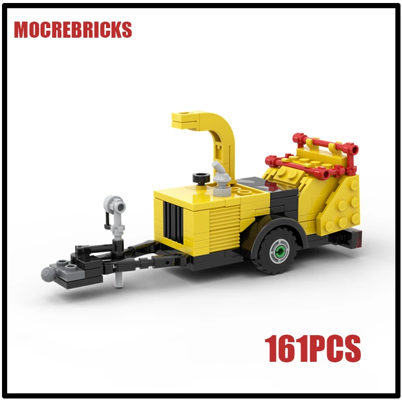 MOC Tech Tree Trimmer Services Truck Building Blocks Set Urban Forestry Construction Boom Lift Vehicle Bricks Toy Gift