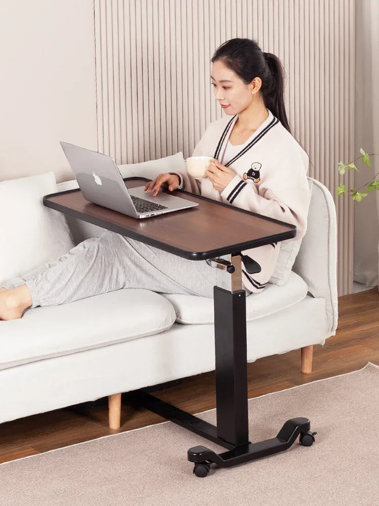 Comodino mobile con ruote, pieghevole pneumatico per letti domestici