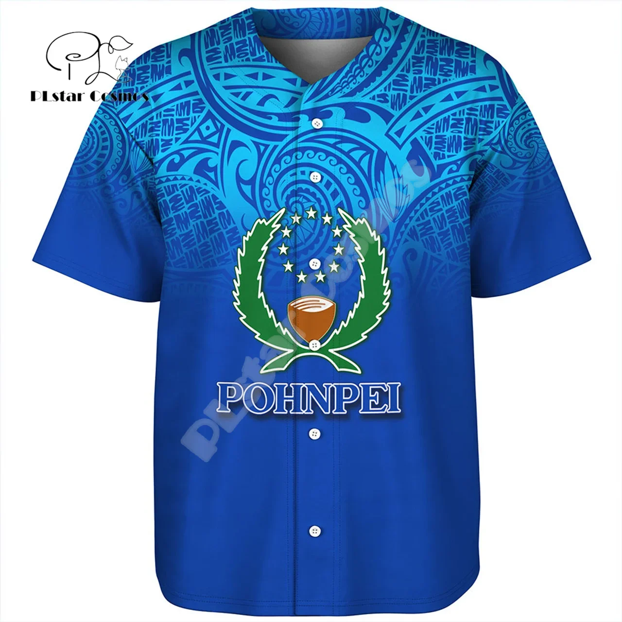 Polynesia Culture Island Country Pohnpei Tribal Colorful Turtle Tattoo 3DPrint Summer Baseball Shirts Jersey Short Sleeves