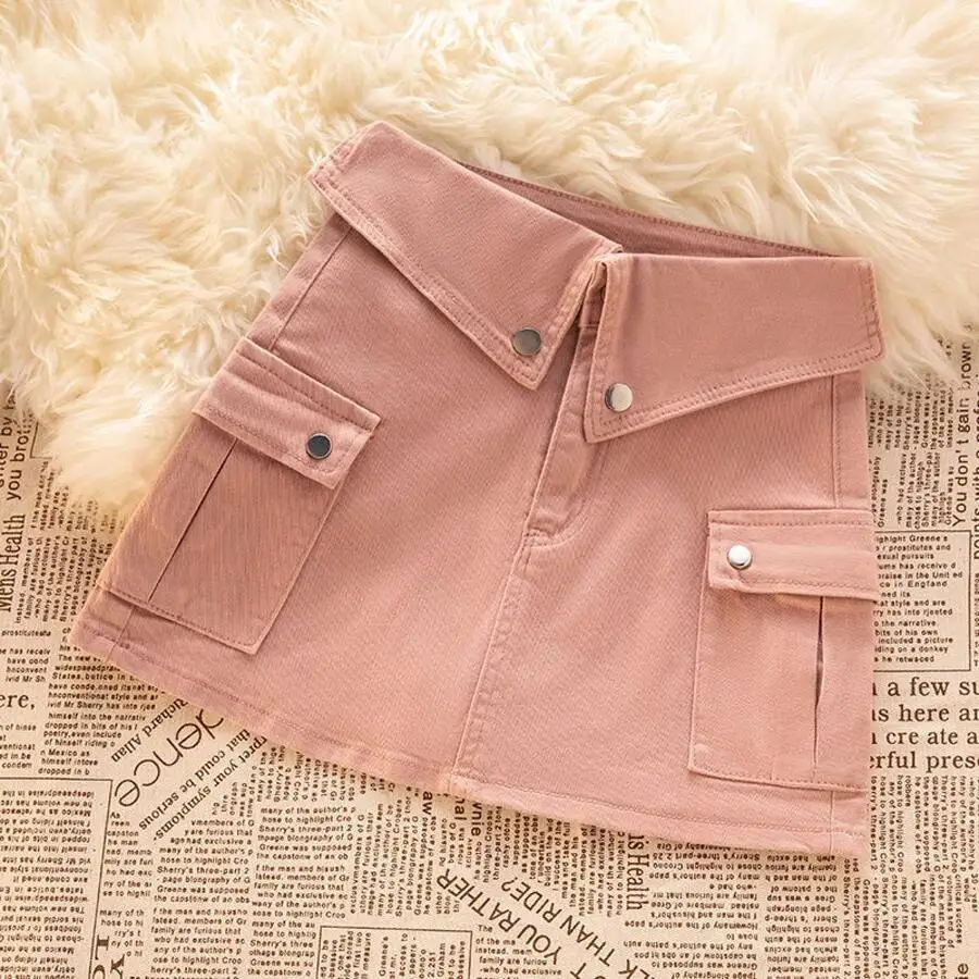 Petite Women's Slim Fitting Cargo A-Line Skirt
