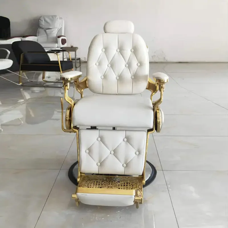Oil head chair, salon-specific, reclining, large chair for men, barber chair for hairdressing, perms, and coloring, retro stylin
