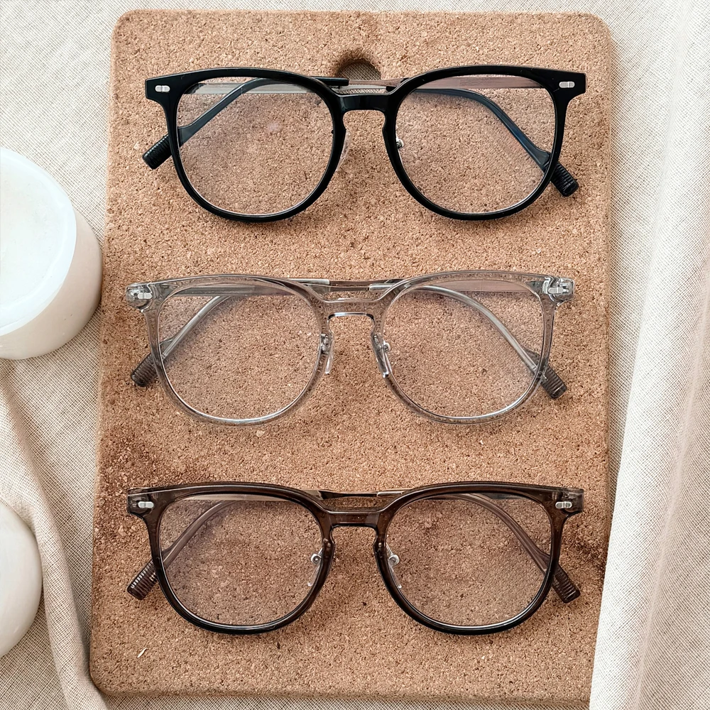 Blue Light Blocking Air Simple Oversized Square Lightweight Fashion Horn-Rimmed Glasses 3Color No.304
