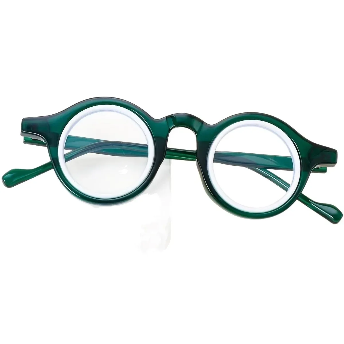 Ladies' Anti Blue Light Reading Glasses with High-definition Thick Retro Circular Frame for Middle-aged and Elderly People