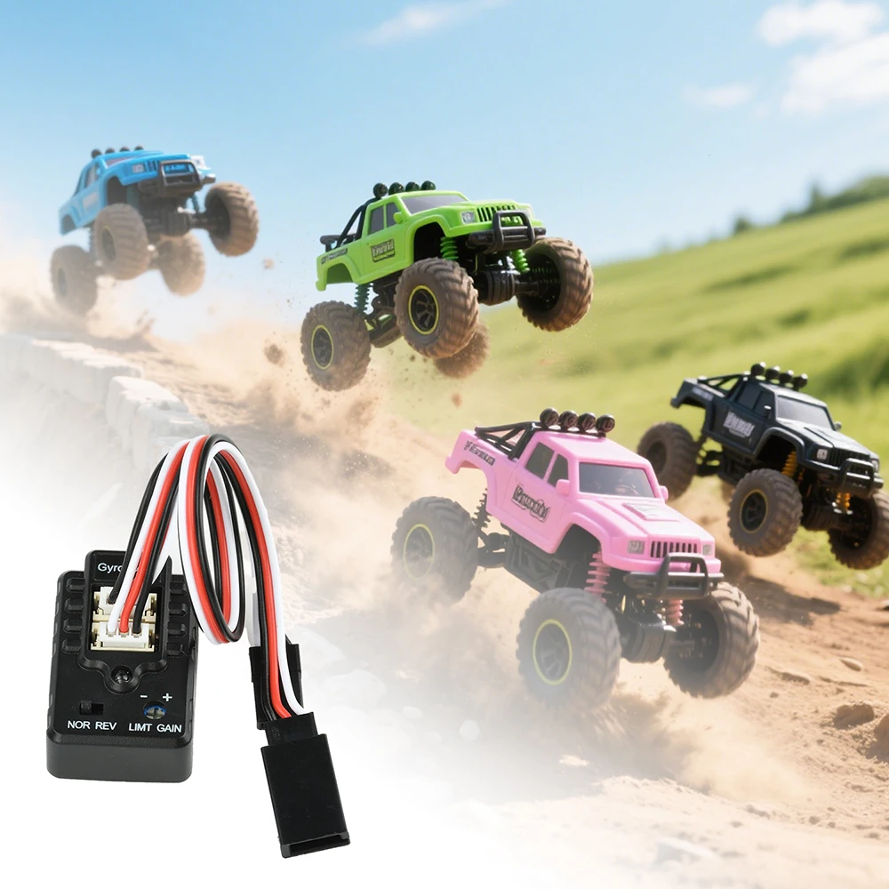 

Two Axis Gyroscope Stabilization Module Ultra Compact Design Compatible with FUTABA JR Sanwa Controllers for RC Drift Cars Boats