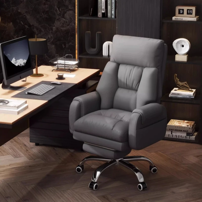 

Leather Swivel Office Chair Vintage Sponge Computer Luxury Desk Office Chair Gamer Lounge Sillas De Escritorio Home Accessories