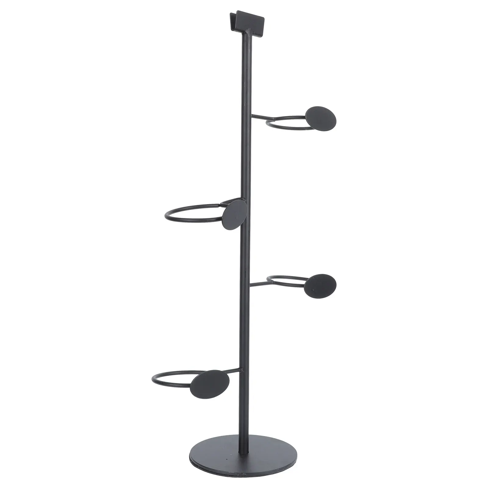 

1pc Iron Cup Holder Stand Paper Cup Display Rack Storage Mug Organizer Drying Rack Kitchen Decor Non-Slip Base Solid Metal