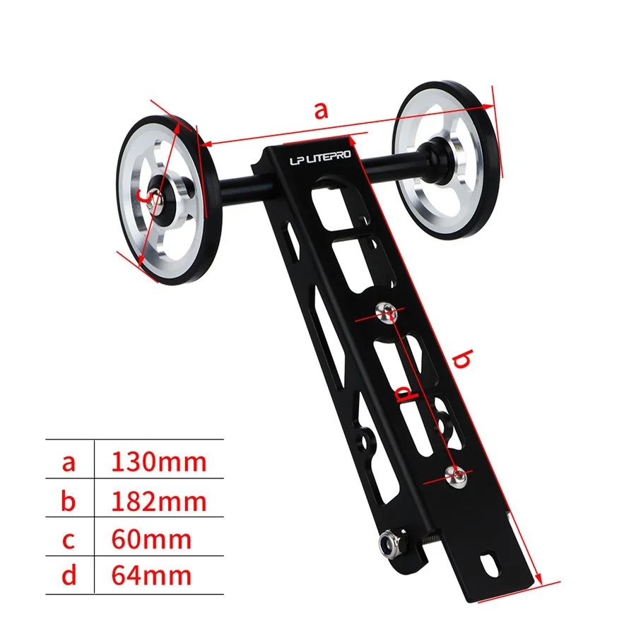 Foldable Bicycle Easy Wheel Bracket Compatible Bottle Holder Aluminum Portable Move Easy Wheel for Birdy Folding Bike 2 3 Series