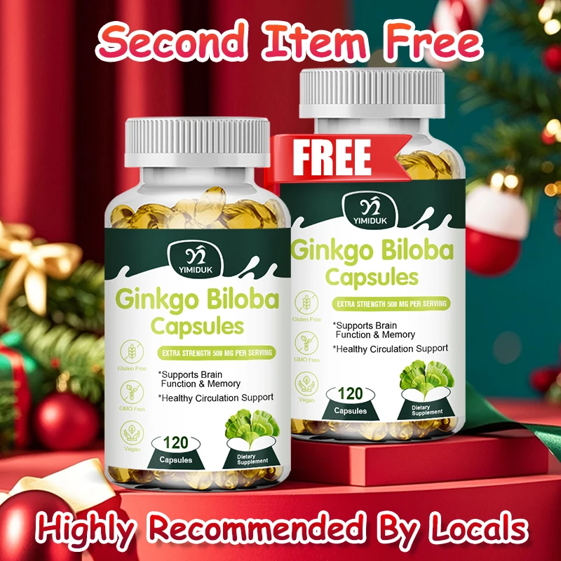 

Ginkgo Biloba Extract Supplement, for Promote Blood Circulation, Antioxidant, Supports Brain Function & Memory, Mood Stabilizer