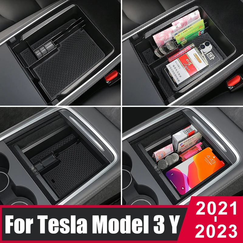 

For Tesla Model 3 Model Y 2021 2022 2023 Model3 Car Central Armrest Box Storage Center Console Organizer Container Holder Box