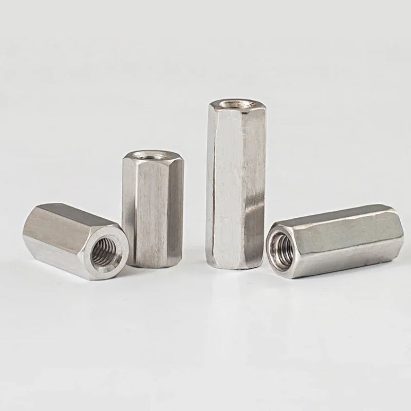 M5 M6 M8 M10 304 Шестигранная удлинительная гайка из нержавеющей стали с внутренним стержнем Шестигранные гайки Длина 10 мм-45 мм