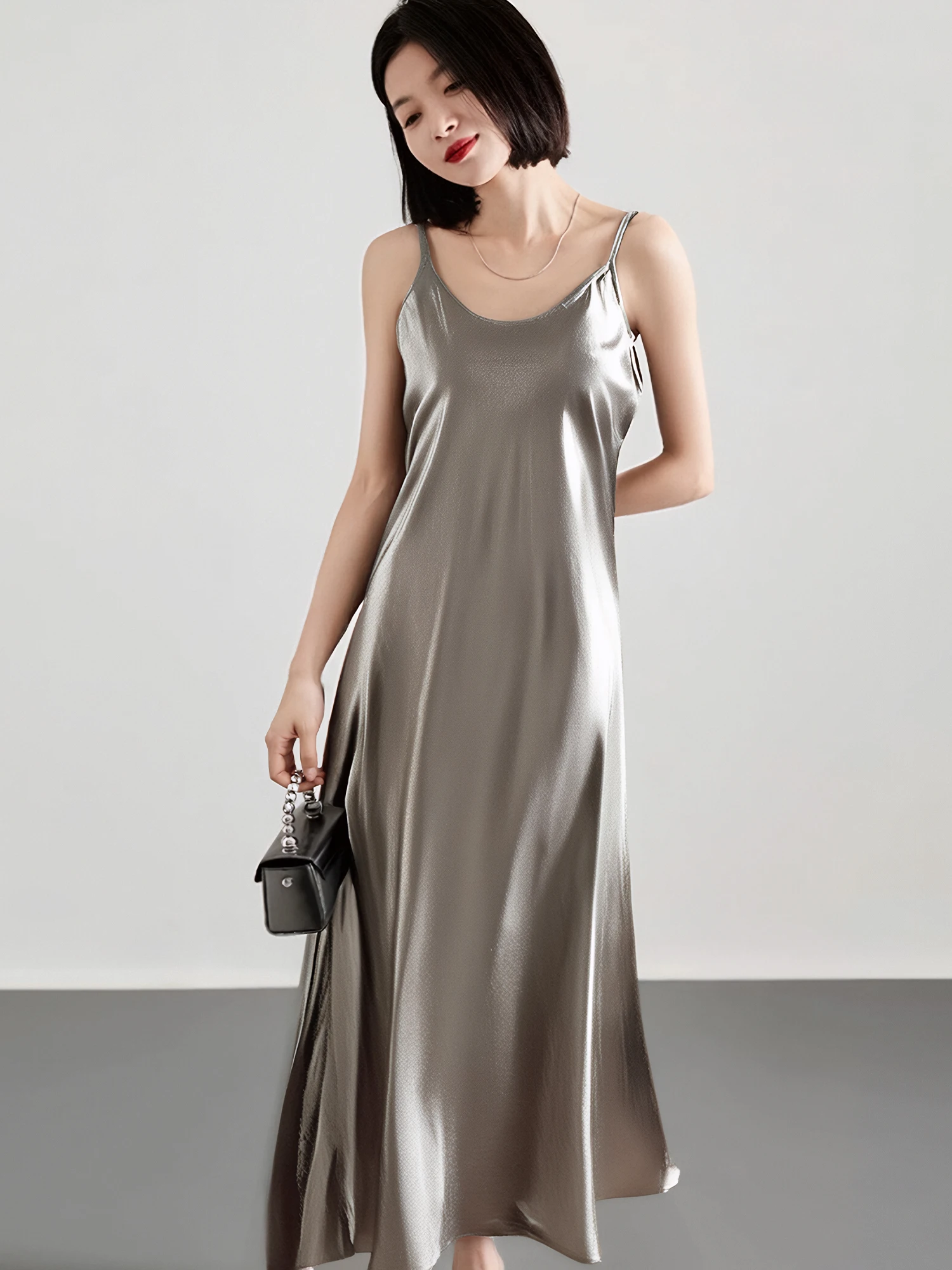 

Champagne ey Vintage Tone Summer New Sle Women's Dr Slimming High Waist Long Dr A-Line Strapl Gown
