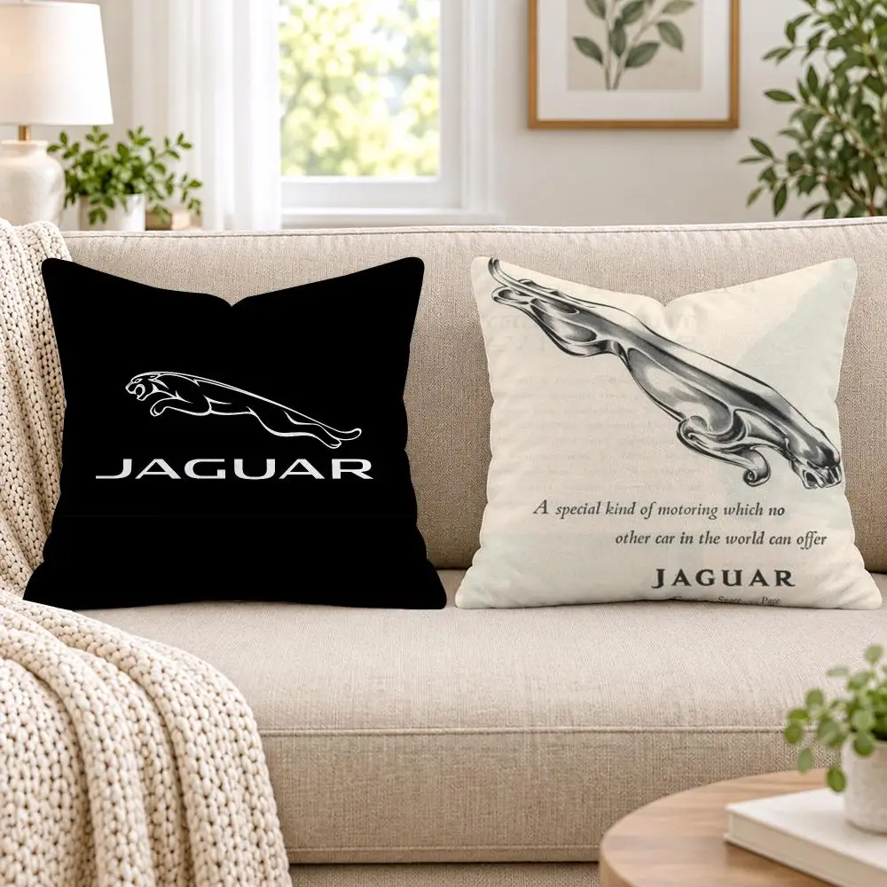 J-J-Jaguar T-TypeS Cushion Cover Short Plush Double-Sided Printing Sofa Bedroom Pillow Case Aesthetic Home Decor