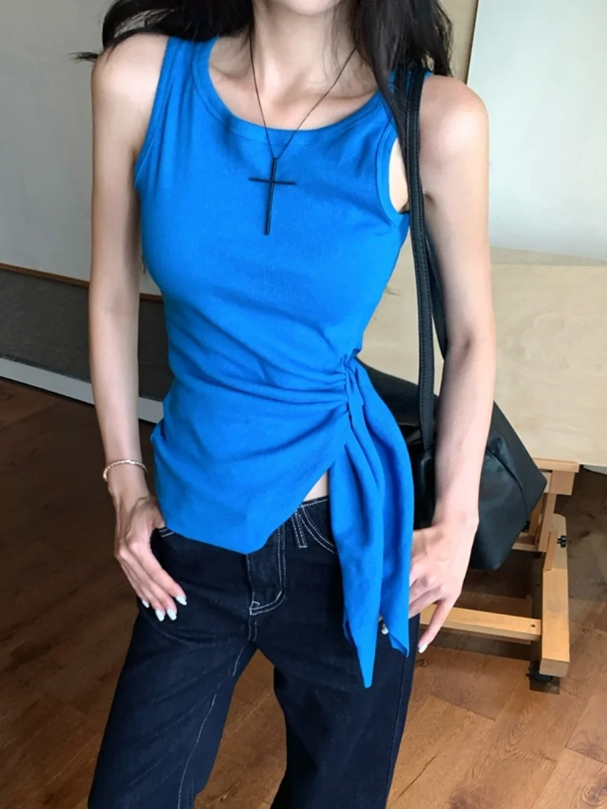 

Alien Kitty Summer Outwear Camis Solid Women Chic Hot Girls New 2025 Solid Casual All Match Holiday Slim Daily Tank Tops