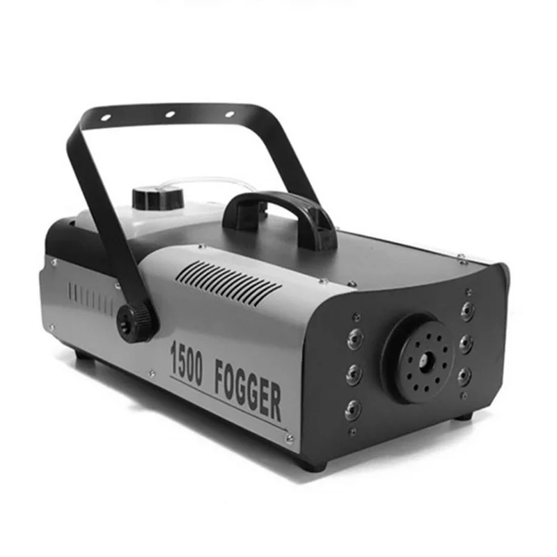 1500W Remote Control Fog Machine With 6x3W RGB Light Smoke Machine Stage Show Disco DJ Party Club Bar Event Show Stage Show