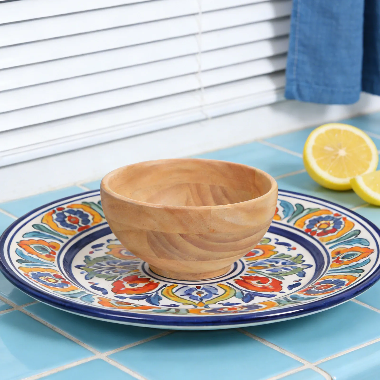 Tazón Pequeño Japonés de Madera con Vetas Naturales para Sopa, Frutas, Ensaladas, Arroz, Pasta, Servir, Decoración de Mesa, Preparación de Ingredientes