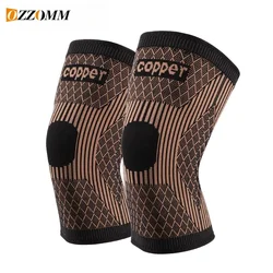 1 pz ginocchiera in rame uomo donna compressione sportiva ginocchio manica di supporto per corsa, strappo di menisco, ACL, artrite, sollievo dal dolore al ginocchio