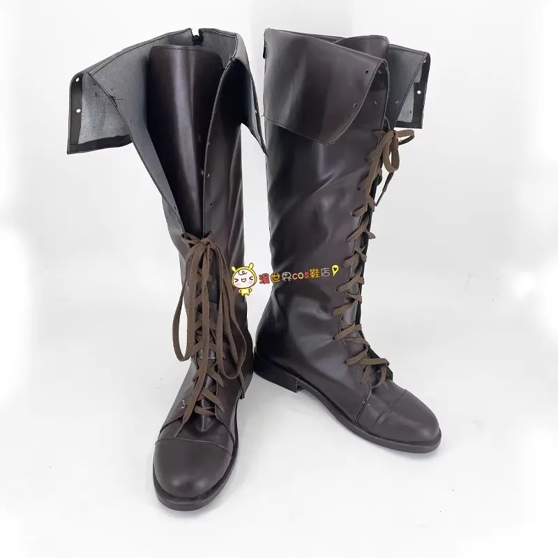 Games Bloodborne Lady Maria Hunter Cosplay Shoes Handmade Faux Leather Boots