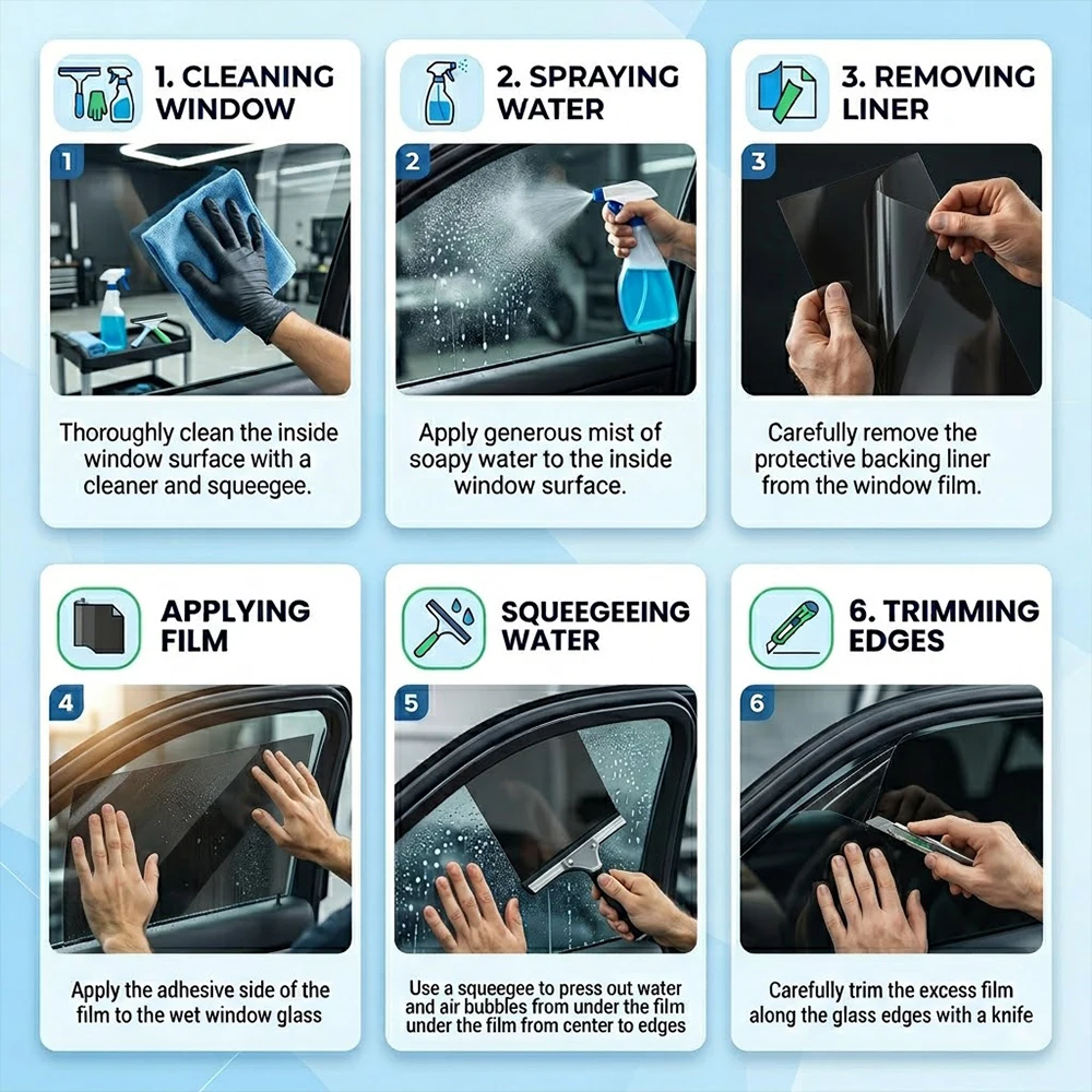 Car Window Film Ceramic Privacy Tint Anti-Look Mirror Foil Solar UV Protector Auto Glass Vinyl Sticker Car Accessories Exterior view 6