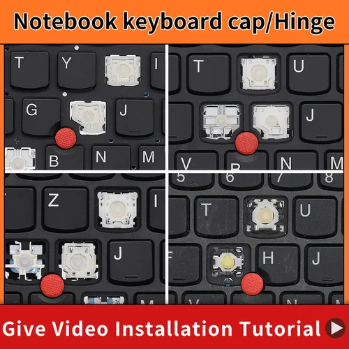Tapa de llave y bisagra de repuesto para Lenovo IBM Thinkpad E580 L580 L590 P52 P72 E590 E585 E595 T590 T15 P15S P53S teclas de teclado