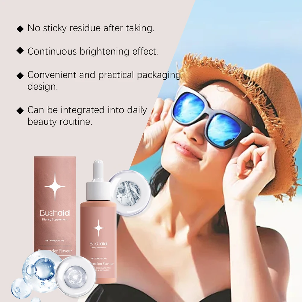 Oral Sunless Tanning Drops Long-Lasting Tanning Drops For The Body Drinkable Self-Tanning Drops For Face Body For Men Women