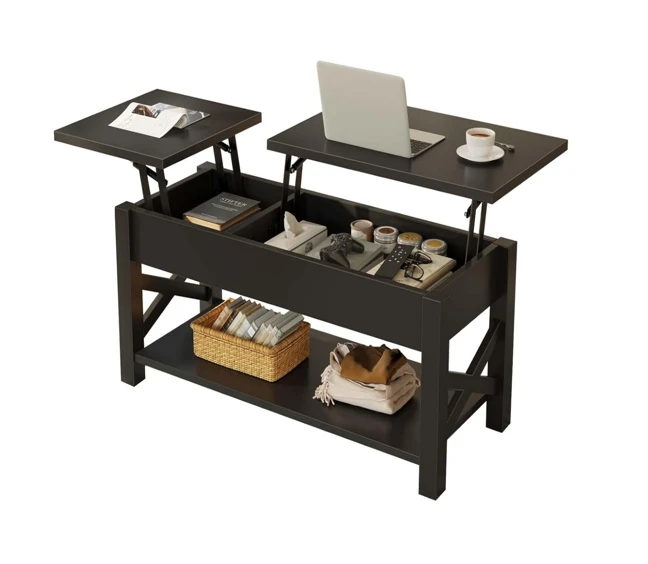 

Многофункциональный деревянный журнальный столик Combohome с новым дизайном и подъемным механизмом для гостиной