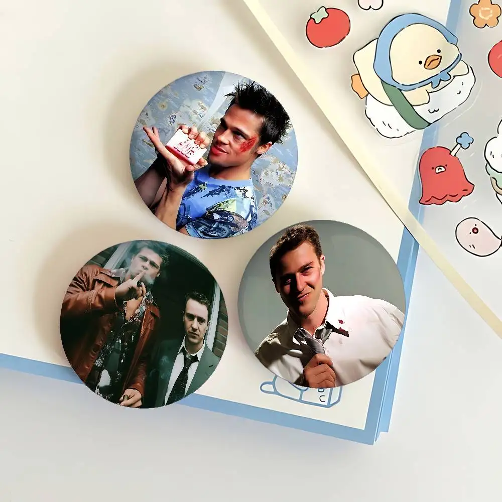 Classic Movie Fight Club Badges Fashion New Hip Hop Versatile Round Metal Badge Cartoon Pin Gift Wholesale