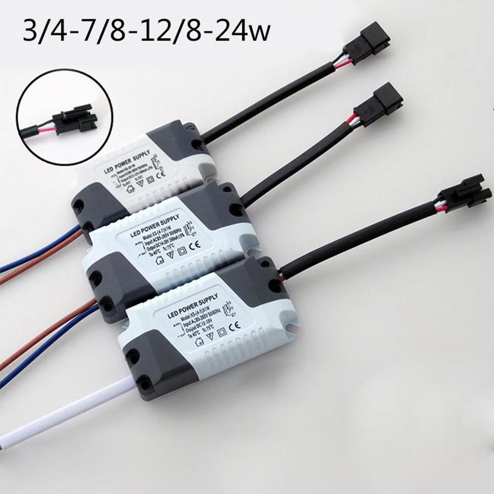 3 color LED Lamp Driver 3w 4-7w 8-24w LED Power Supply Adapt  AC85-265V Constant Current LED Lights Transformers Driver For LED