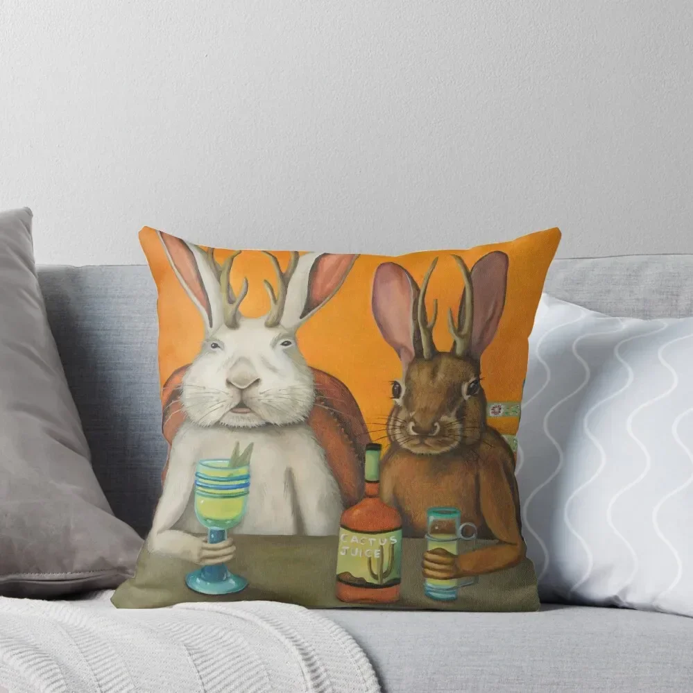 

Meet The Jackalopes Throw Pillow Marble Cushion Cover Sofa Covers For Living Room Room decorating items pillow