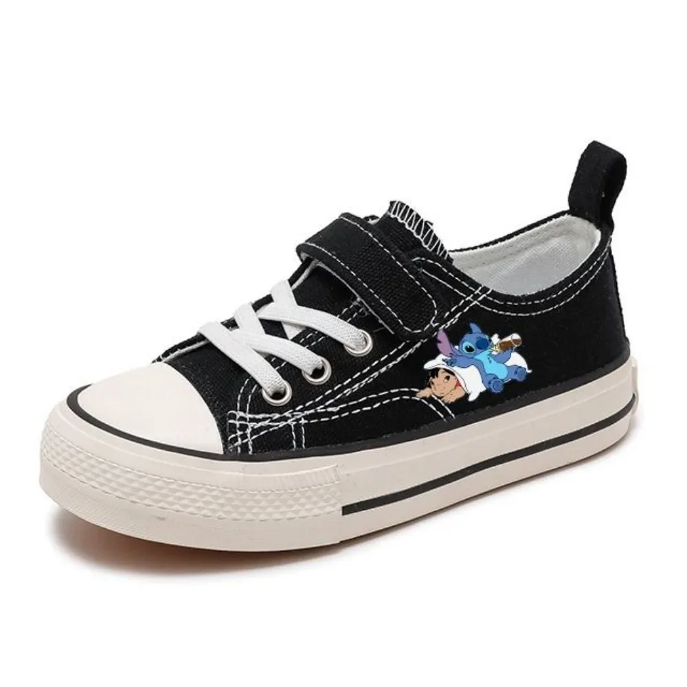 Fashion Cartoon Girl Kids Stitch Children Canvas Shoes Boys Kids Casual Sport lovely Shoes Print Flat bottomed Tennis Shoes