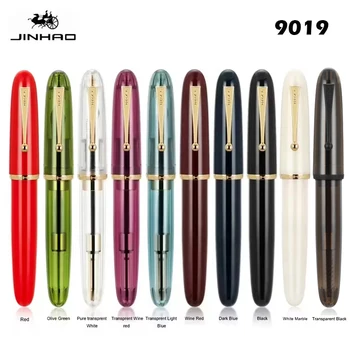 Jinhao 9019 Penna stilografica in resina di colore trasparente Forniture 0.5/0.7mm Inchiostro Studente Scuola di cancelleria Forniture per ufficio aziendale Regalo