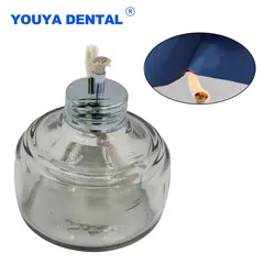 Dental Thickening Glass Alcohol Burner Lamp With Wick Dentistry Laboratory Heating Glassware Technician Survival Camping