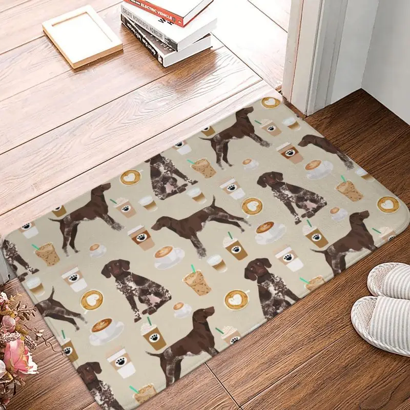 German Shorthair Pointer Dog Doormat Anti-Slip Bath Kitchen Mat Toilet Door Floor Entrance Carpet Rug