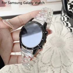 20mm Strap for Samsung Galaxy Watch 6 5/4 40mm/44mm Dazzling Color Clearing Bracelet for Galaxy Watch 4 Classic 46mm/42mm Correa