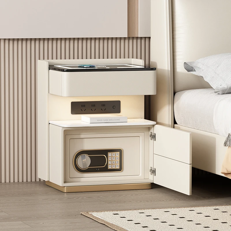 New bedside table, safe, integrated hidden combination lock, safe, bedroom smart bedside table