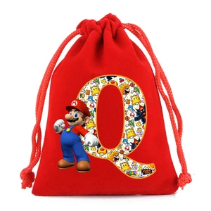 Túi dây rút sang trọng Super Mario Bros cho trẻ em, túi hoạt hình, túi lưu trữ in, túi du lịch nam 10 Túi bán hàng chính Super Mario - 3