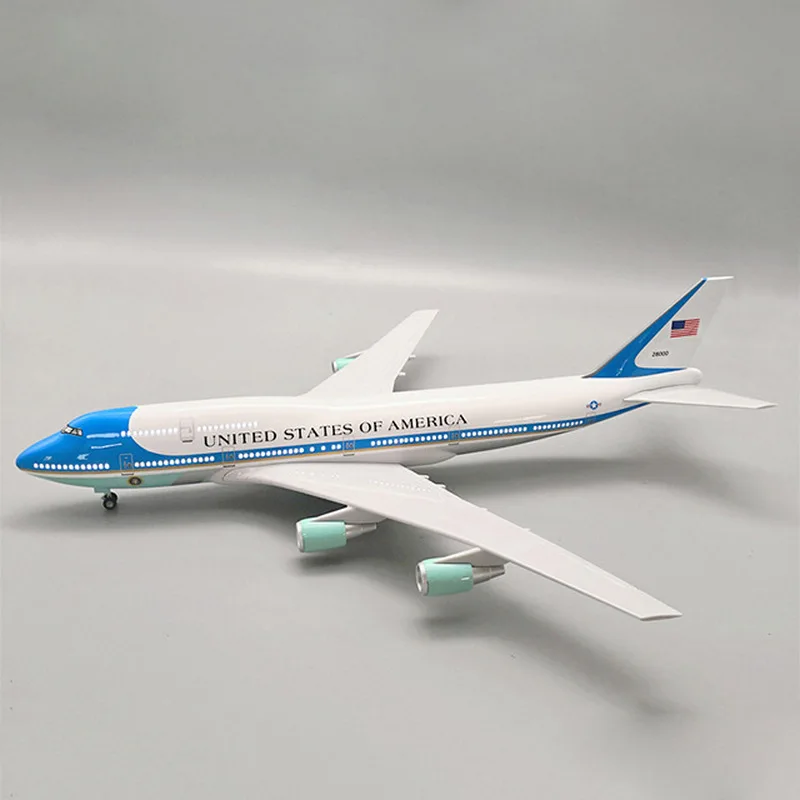 Boeing 747 Air Force One voice controlled lights with landing gear wheels, model airplane, toy model, high gift ornament
